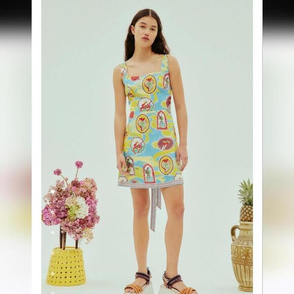 390$ ALEMAIS EMILIO MINI DRESS SIZE 6 - Picture 1 of 8